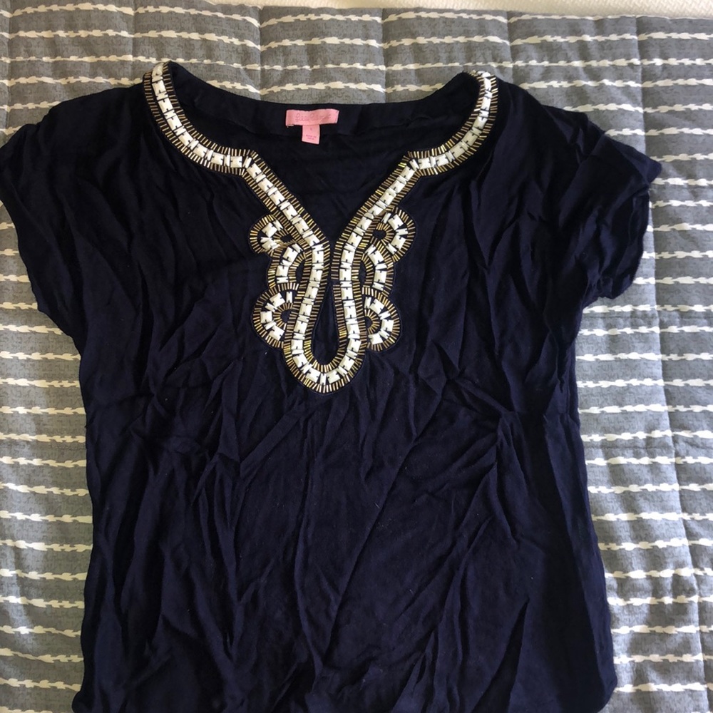 Lilly Pulitzer Navy Blue Shirt
